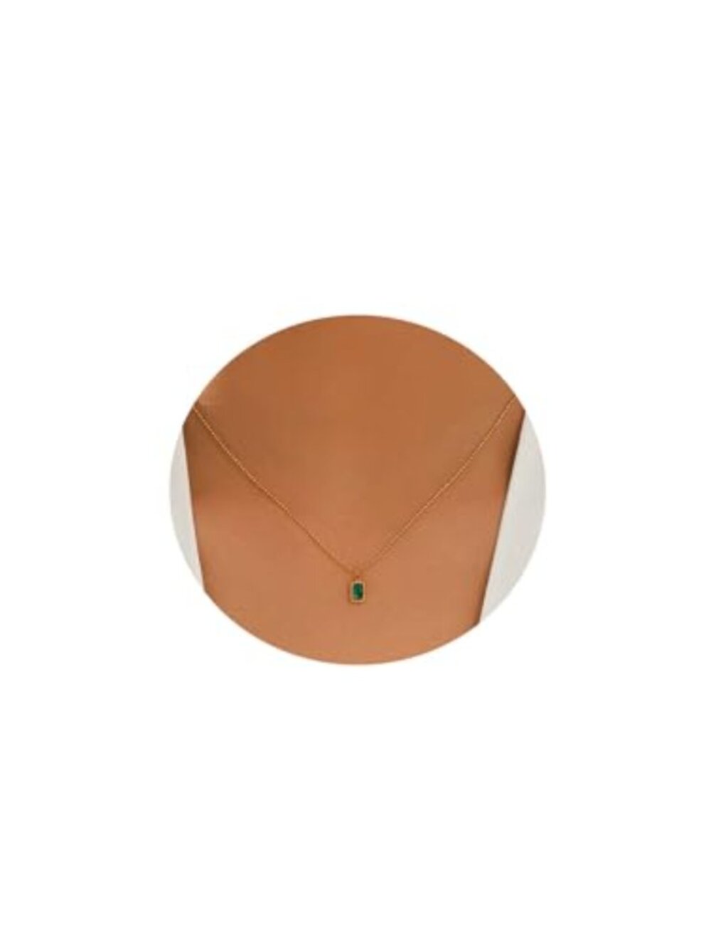 Dainty 18K Gold Plated Tiny CZ Pendant Necklace for Women